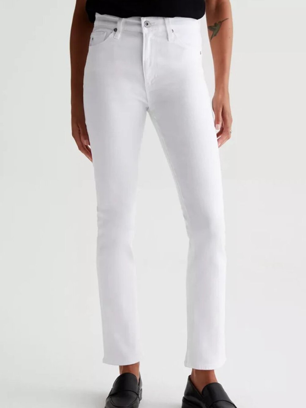AG | Jeans Mari High Rise Slim Straight in White
